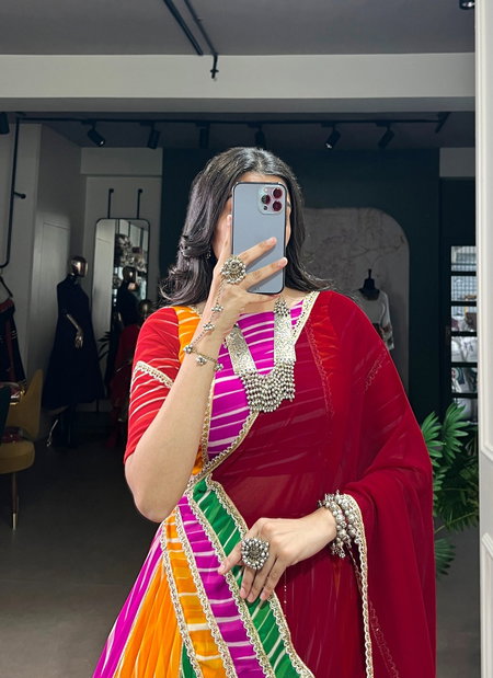 Multicolour Colour Lehenga With Blouse Dupatta Navratri Collection LNB 1688